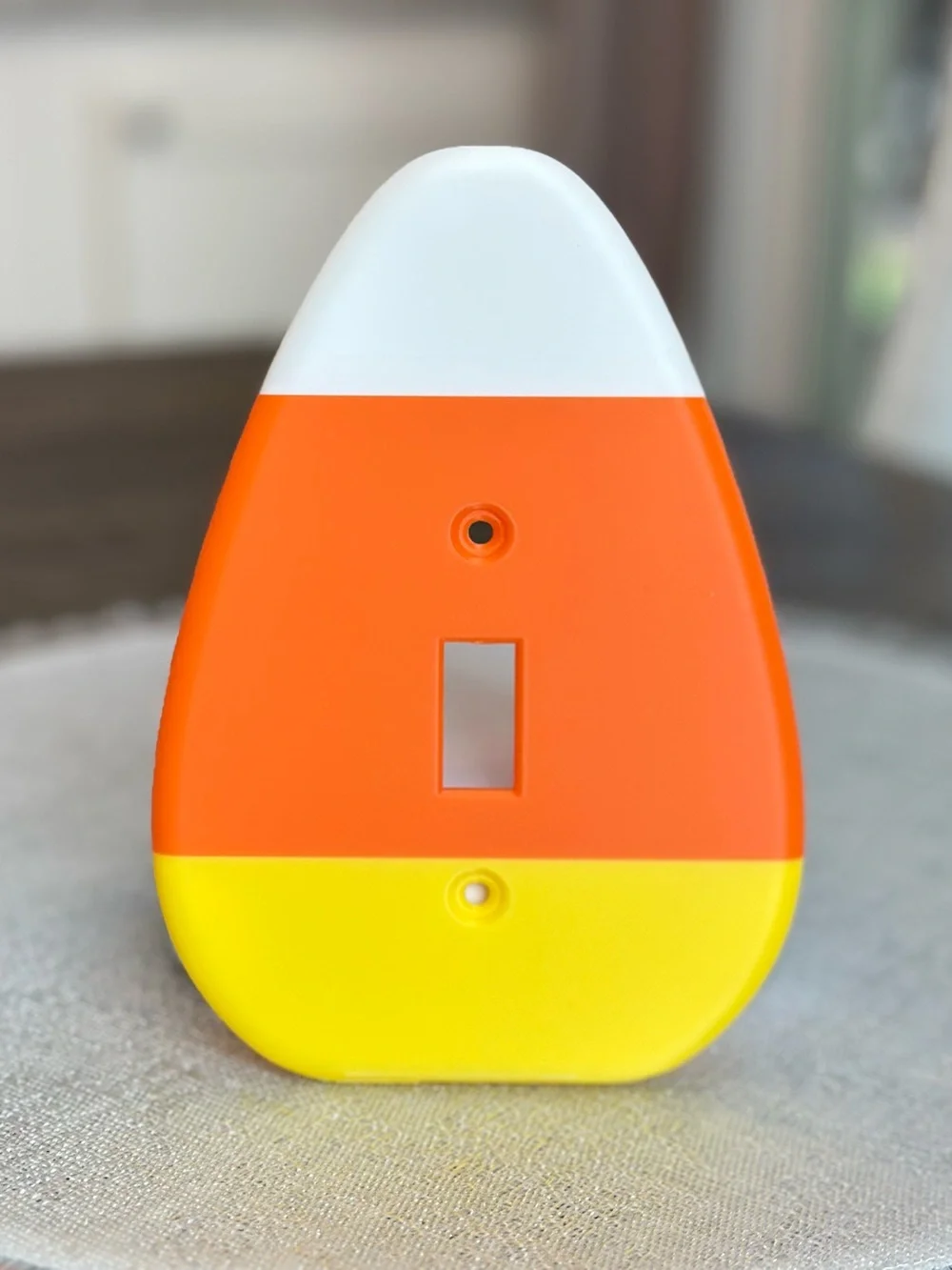 3-piece Set Candy Corn Soap Holder, Tissue Box Cover, and Light Switch Plate